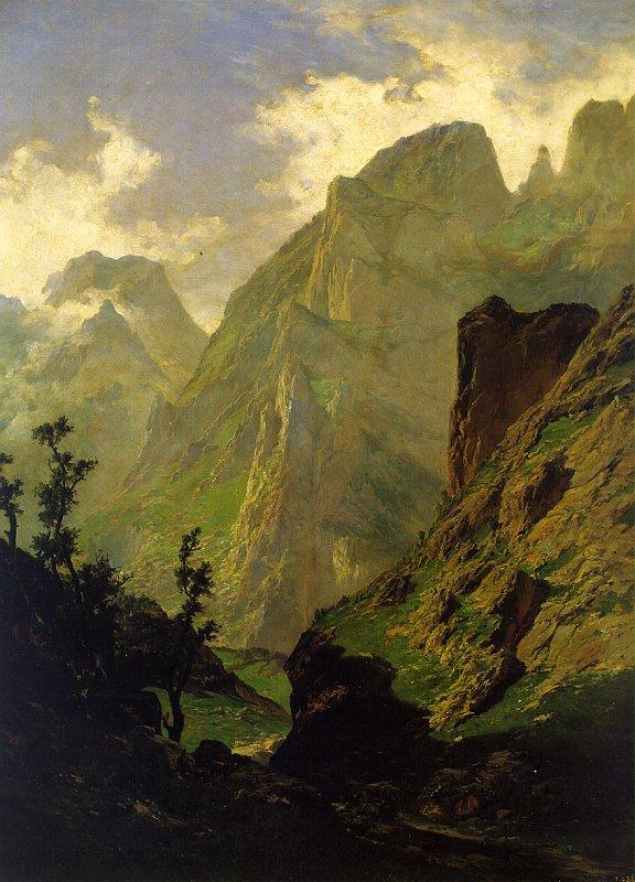 Carlos de Haes The Peaks of Europe,  The Mancorbo Canal china oil painting image